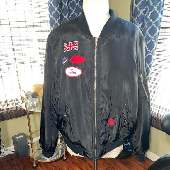 Plus Size Bomber Jacket - Picture 1 of 8